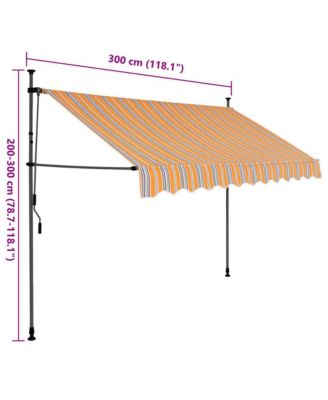 Retractable Awning Yellow and Blue
