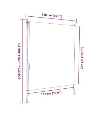 Outdoor Roller Blind Blue and White