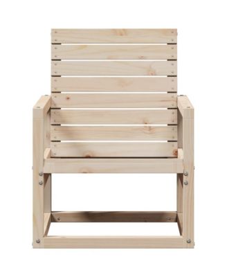 Garden Chair Natural Pine Solid Pine Wood Medium Durable