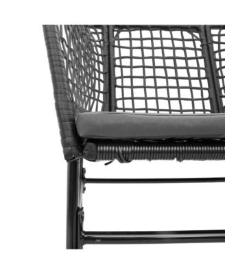 Garden Chair Black Poly Rattan UV-resistant materials