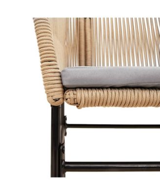 Garden Chair Brown PE Rattan, Powder-Coated Steel Standard