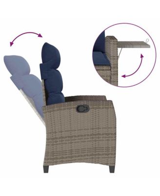 Reclining Garden Chair Grey