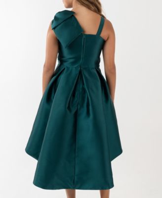 Girls' 7-16 Mikado One-Shoulder Hi-Low Dress