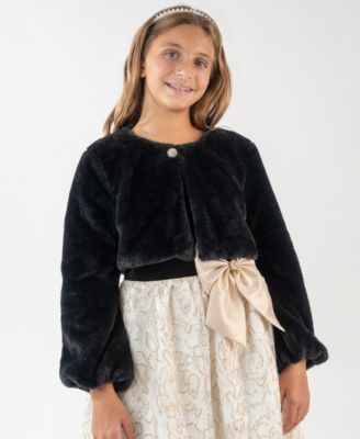 Rare Editions - Girls 7-16 Long Sleeve Shrug