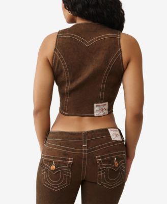 Women's Denim Scoop Neck Vest