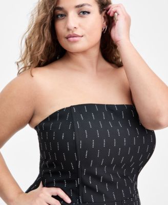 Trendy Plus Size Embellished Strapless Jumpsuit, Macy's Exclusive