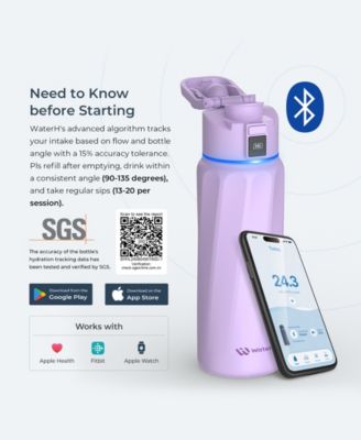 32 oz. Insulated Smart Water Bottle with Hydration Tracking