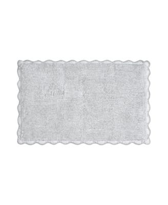 Heathered Crochet Border Cotton Bath Rug, 20" x 32"