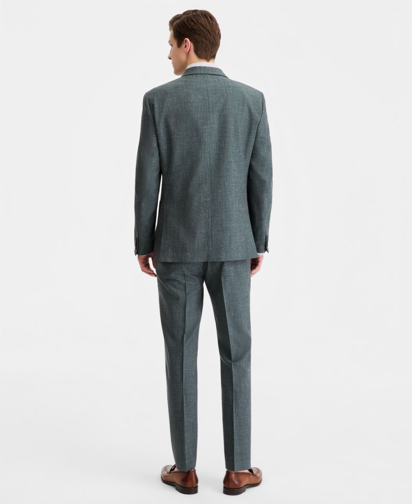 Мужские комплекты Tommy Hilfiger Modern-Fit Wool Silk Linen Suit Separates, цвет: Зелёный — фото 2