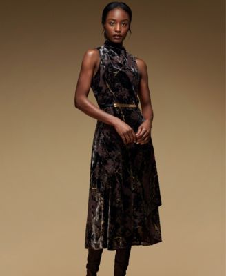 Women's Cowl Neck Midi Dress