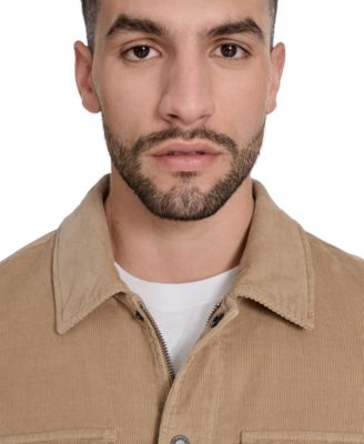 Men's Corduroy Plaid Lining Shirt Jacket