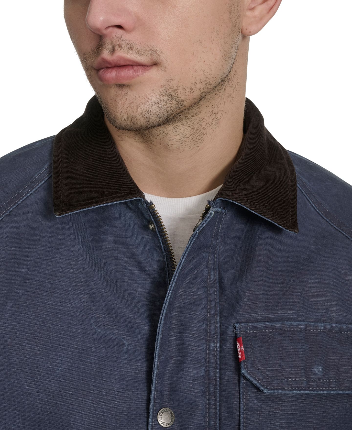 Мужская куртка Levi's Corduroy Collar Barn, цвет: Тёмно-синий — фото 4