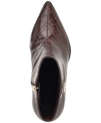 Womens Lusera Flared Block Heel Dress Booties