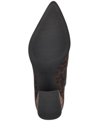 Womens Lusera Flared Block Heel Dress Booties