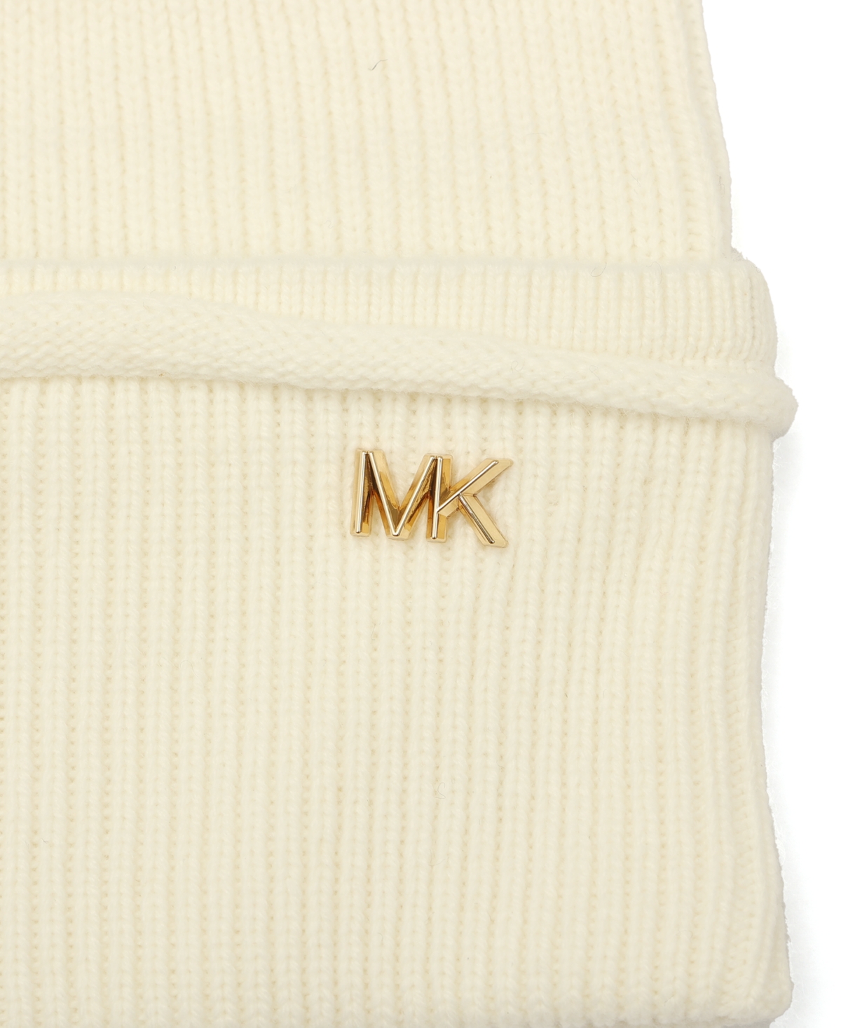 Michael Kors Women's Exposed Seam Cuff Beanie In White