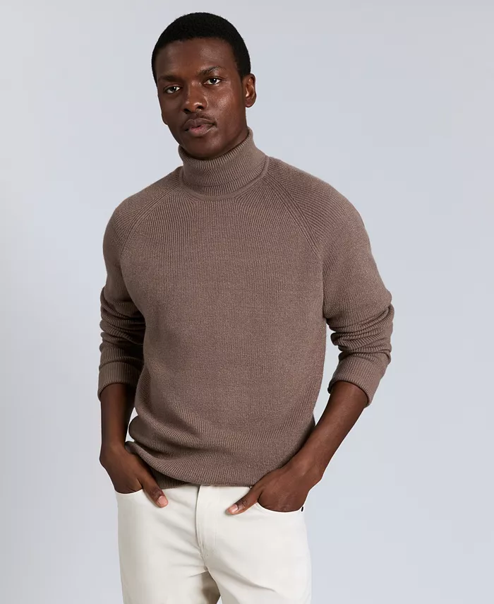 Men's Fold Over Turtleneck Sweater - thumbnail 2