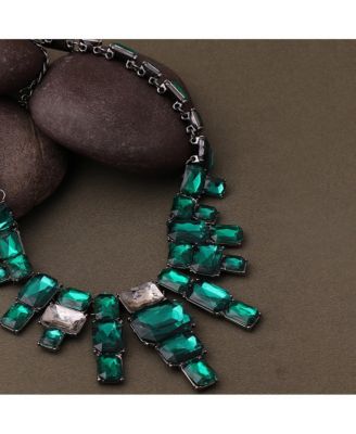 Women's Green  Maxi Stone Statement Necklace