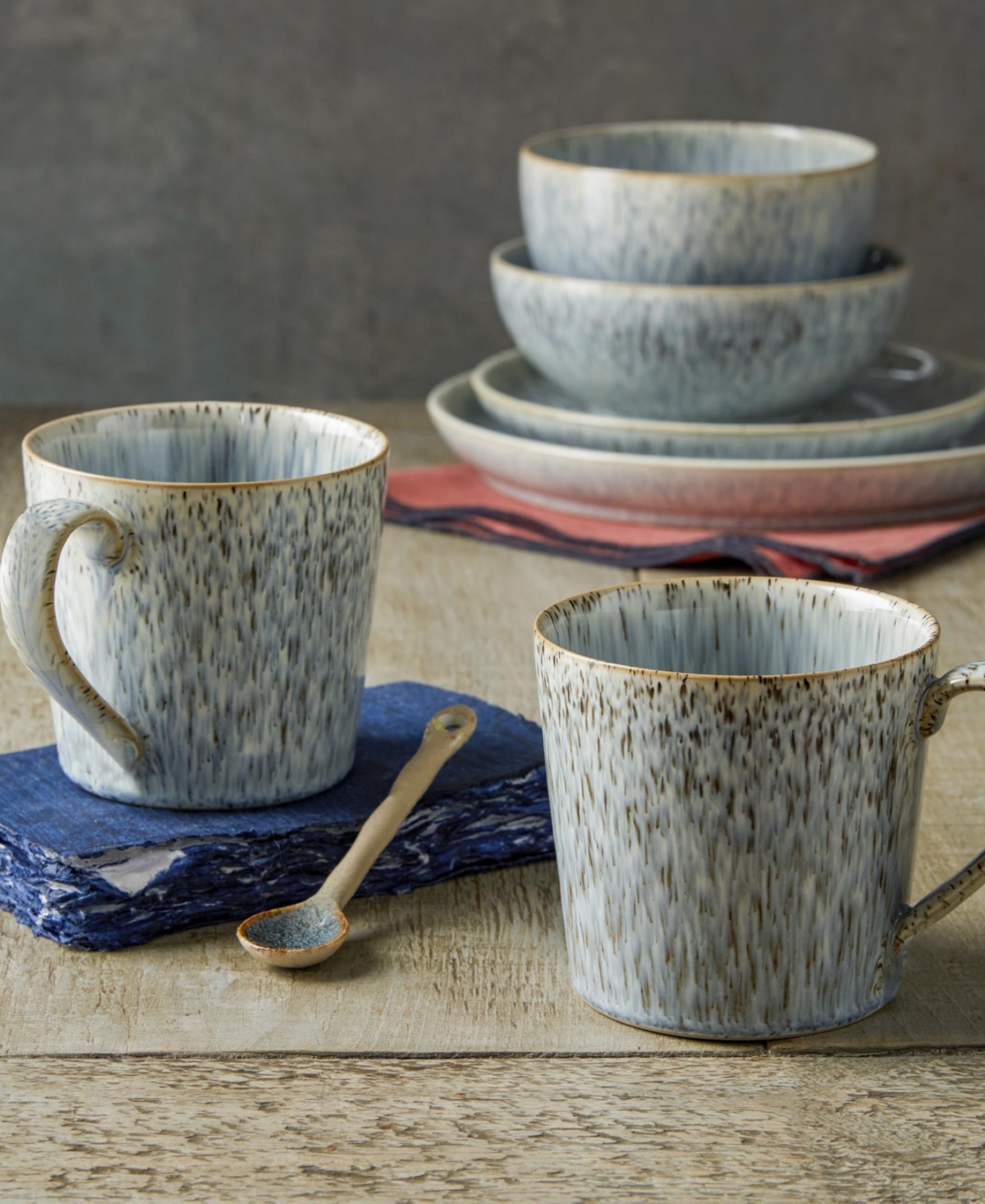 Denby Halo Speckle Mugs, Set of 4