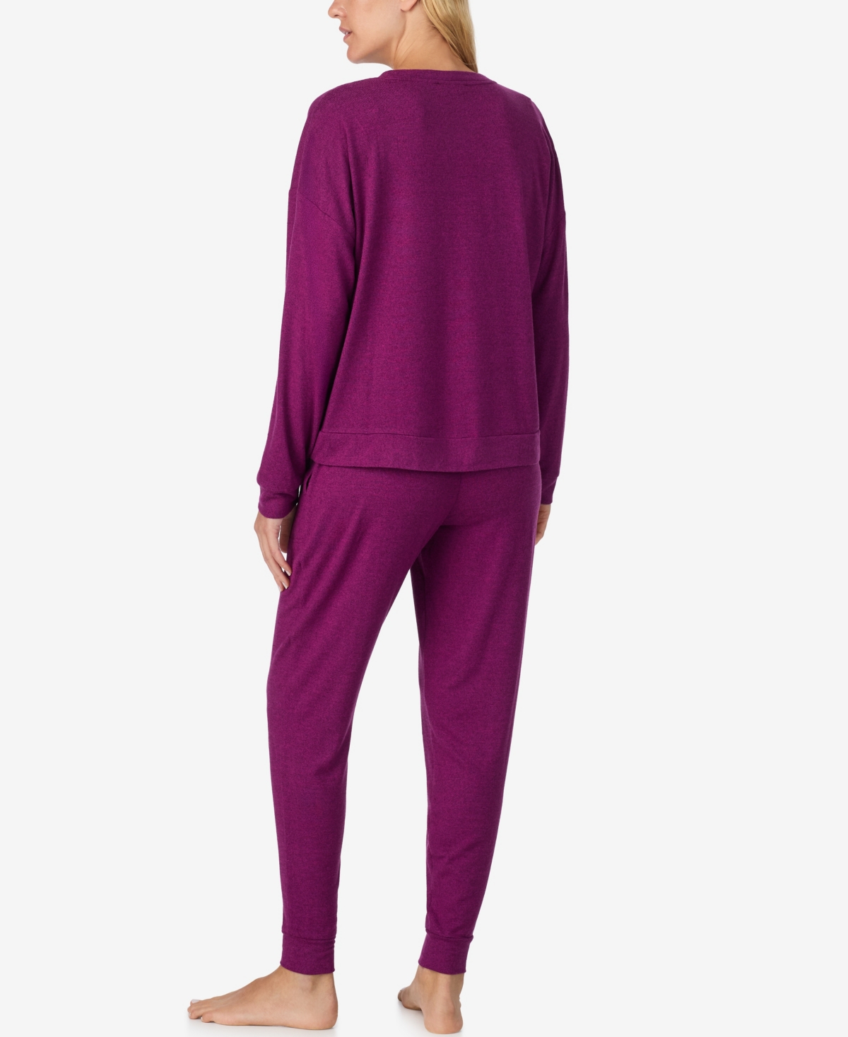 Sanctuary Women's 2-piece Long Sleeves Top And Joggers Pajama Set In Purple