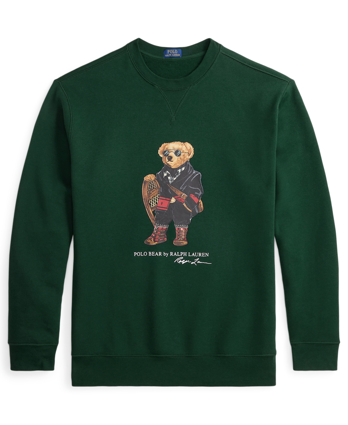 Polo Ralph Lauren Logo-print Cotton-blend Jersey Sweatshirt In Green