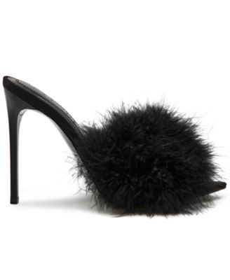 Women's Ashbey Feather Stiletto Dress Mules