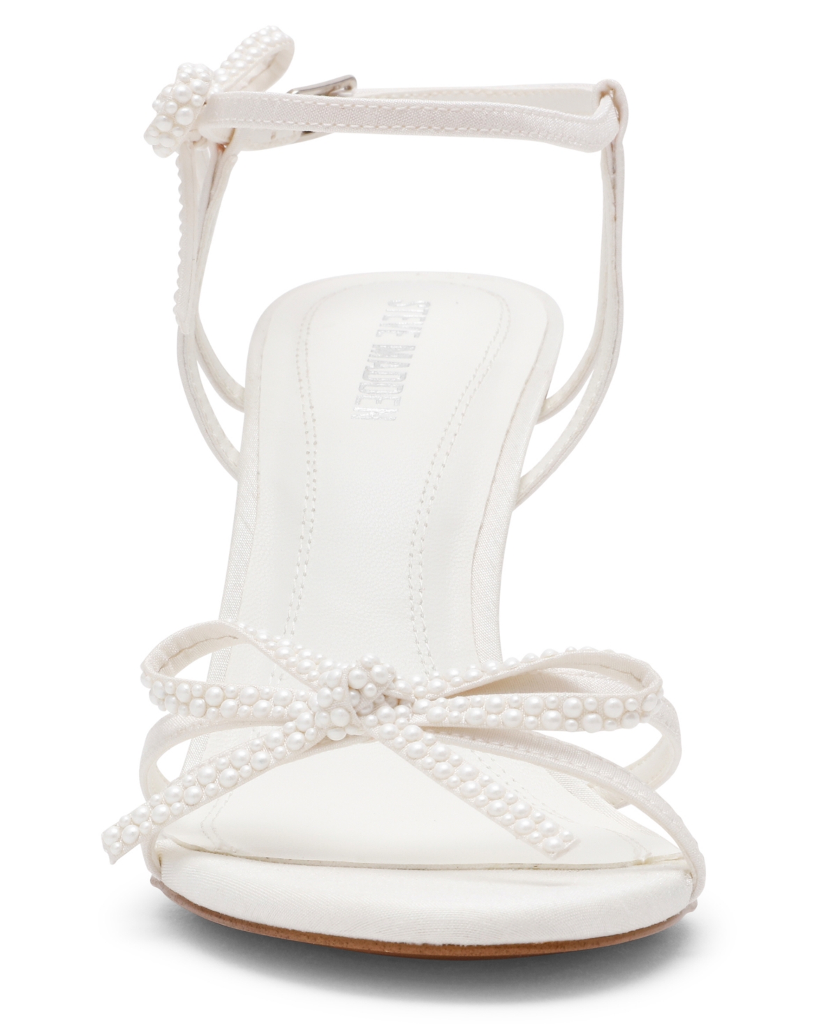 Steve Madden Women's Nixon-r High-heel Bow Dress Sandals In White