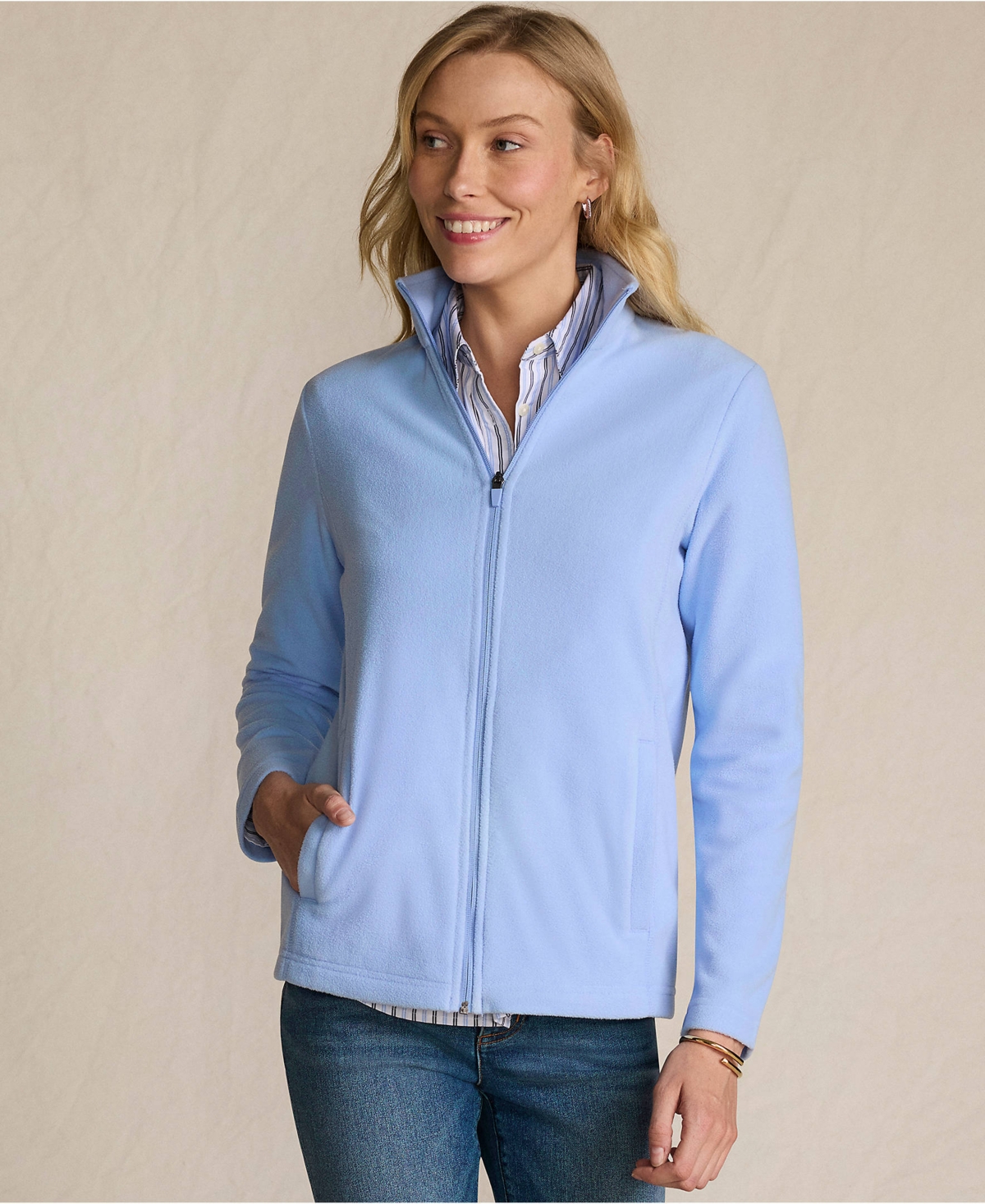Lands' End Women's Anyweather Fleece Full Zip Jacket