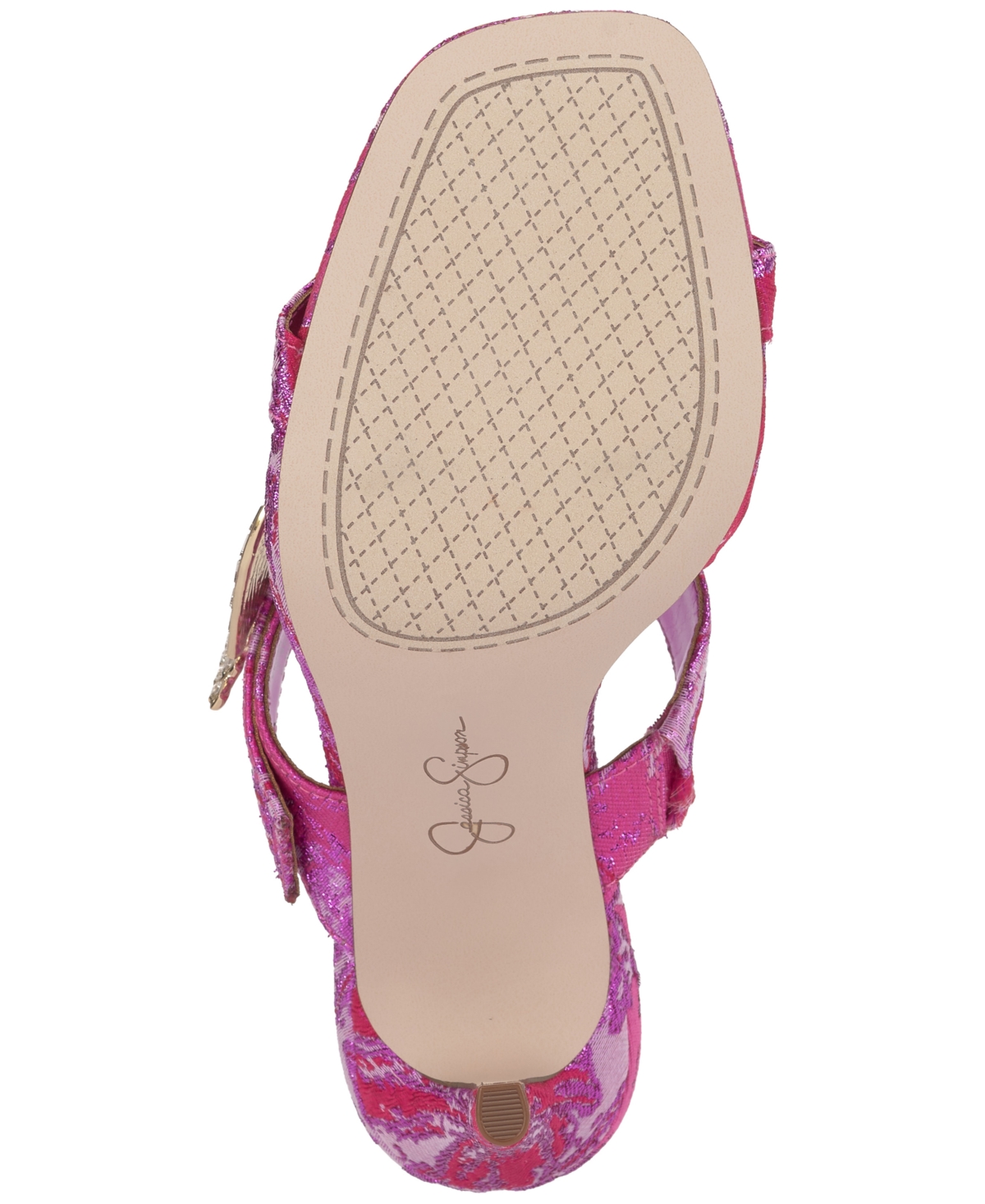 Jessica Simpson Women's Orrieta Heart Buckle Slip On Dress Sandals