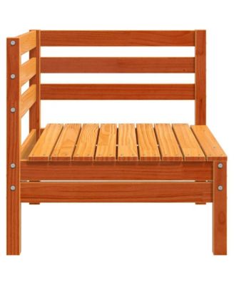 Garden Sofa Wax Brown Solid pine wood Medium Modular