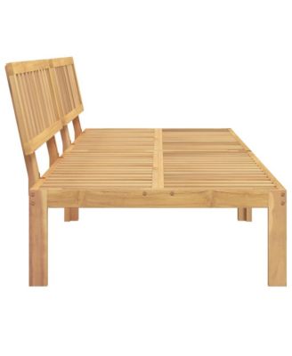 Pallet Middle Sofa Natural Wood Solid acacia wood 47.2 x 31.5 in