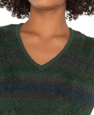 Women's Dropped Shoulder V-Neck Sweater