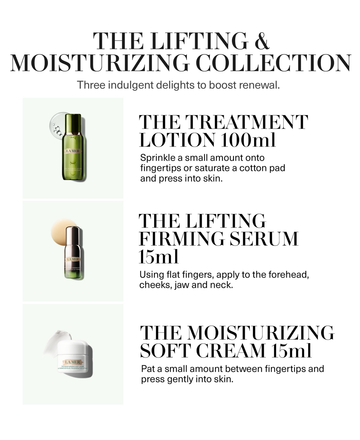 La Mer 3-pc. The Lifting And Moisturizing Collection Skin Care Set In Transparent