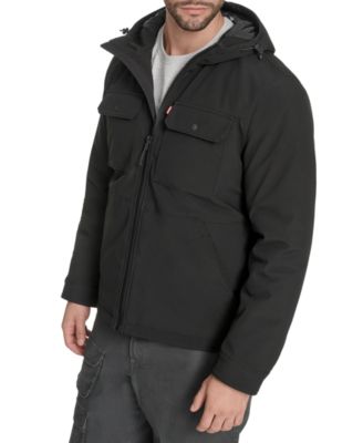Men's Rib Stop Softshell with Hood Jacket 