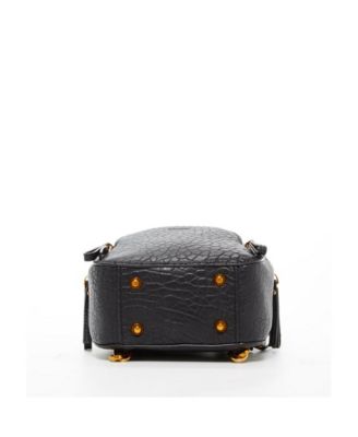 Small Black Leather Backpack Purse for Women Convertible Crossbody Bag  Women's Handbag