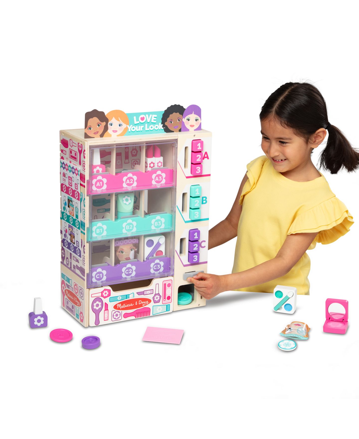 Детские игрушки Melissa and Doug Sort, Stock, Select Beauty Kiosk 24-Piece Play Set, Ages 3+ — фото 4
