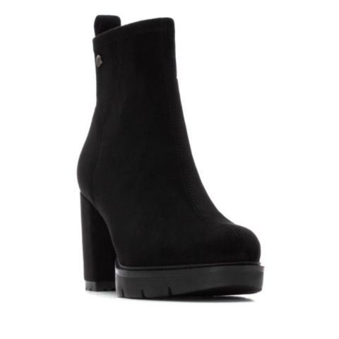 Женские ботинки XTI Suede Heeled Dress Booties, цвет: Чёрный