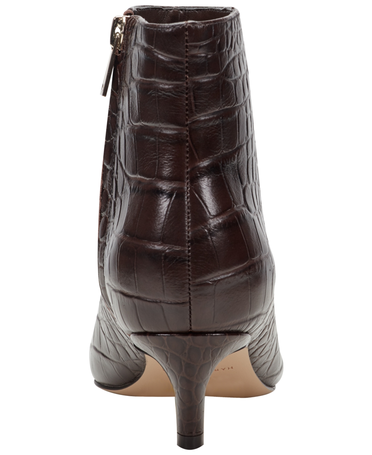 Marc Fisher Ltd Itzia Croc Embossed Bootie In Brown