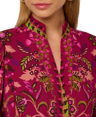 by Adrianna Papell Women's 3/4-Sleeve Belted Fit & Flare Dress