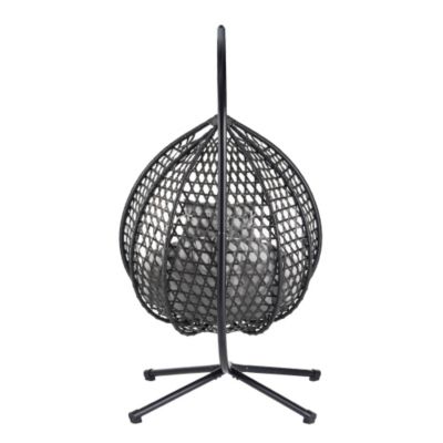 U STYLE Sturdy Hammock Chair with Stand Durable Hanging Egg Chair Rattan Weaving Indoor Outdoor Swing