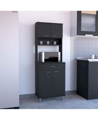 Della 60 Pantry Black MDF