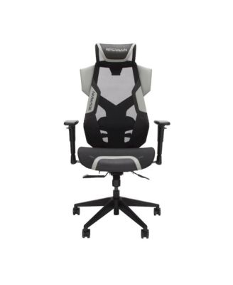 Gaming Chair With Lumbar Support, With Wheels for Computer/Desk/Office - Gray