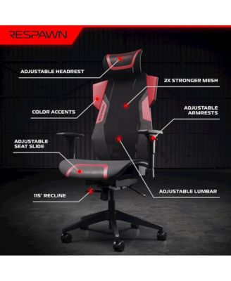 Gaming Chair With Lumbar Support, With Wheels for Computer/Desk/Office - Red