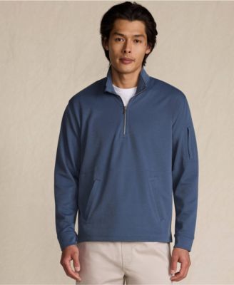 Men's Long Sleeve Cooling Performance Pique Quarter Zip