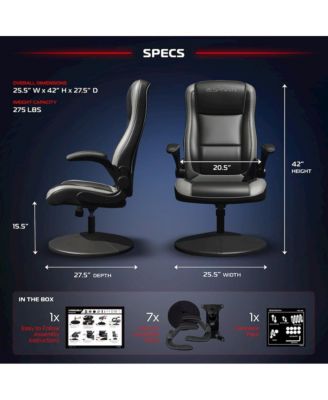1 Pc Fabric & Metal Gaming Chair Floor Style 360 Swivel Rocker High Back Ergonomic Design Bedroom or Game Room