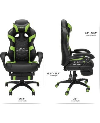 Gaming Chairs For Adults With Headrest Pillow - Green