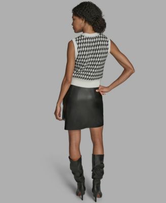 Women's Diamond Crewneck Sweater Vest