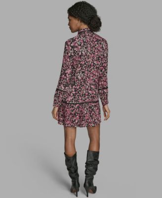 Women's Long Sleeve Drop Waist Dress