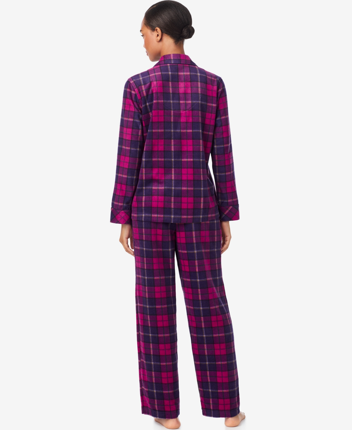 Ralph Lauren Women's Long Sleeves Notch Collar Pajama Set In Multi