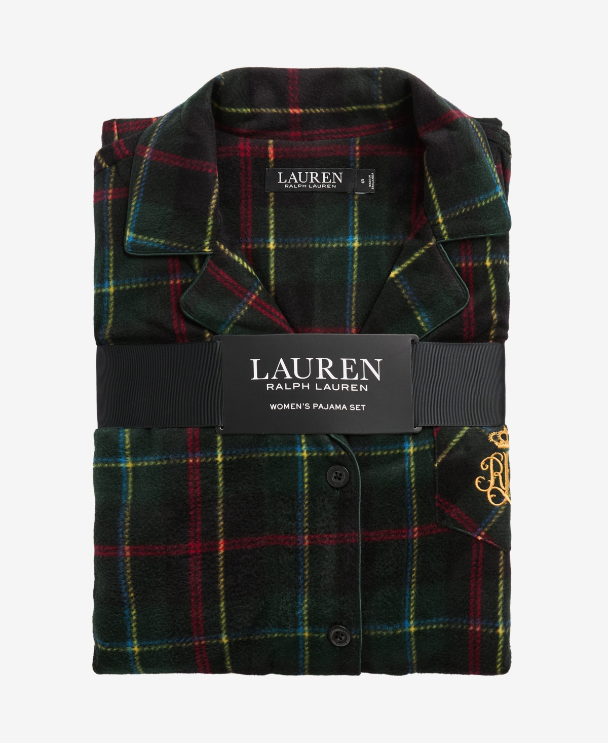 Lauren Ralph Women's Long Sleeves Notch Collar Pajama Set