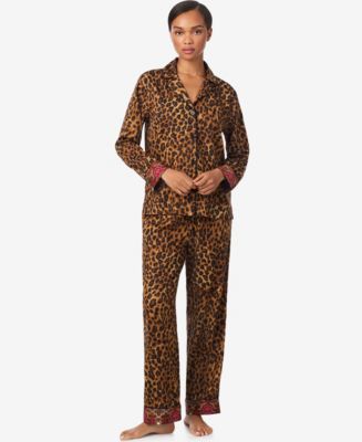 Lauren Ralph Lauren Women's Long Sleeves Notch Collar Pajama Set
